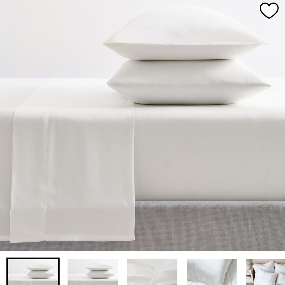 Pottery Barn White Tencil Sheets Full Size
